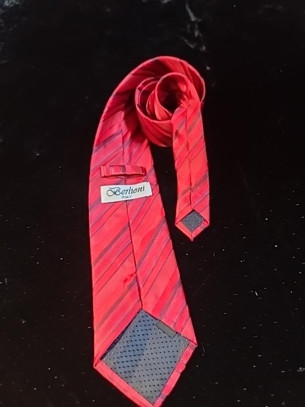 Red Striped Men's Tie